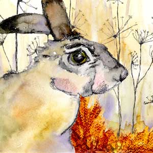 Starteled Hare by Jayne Herbert
